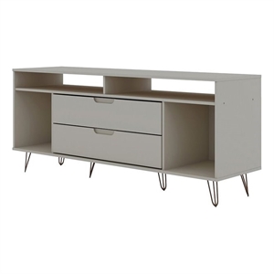Eden Home Mid-Century Wood TV Stand for TVs up to 60&quot in Off White