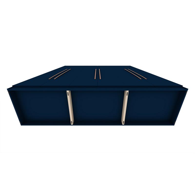 Eden Home Contemporary Wood Wardrobe Armoire Closet in Tatiana Midnight Blue