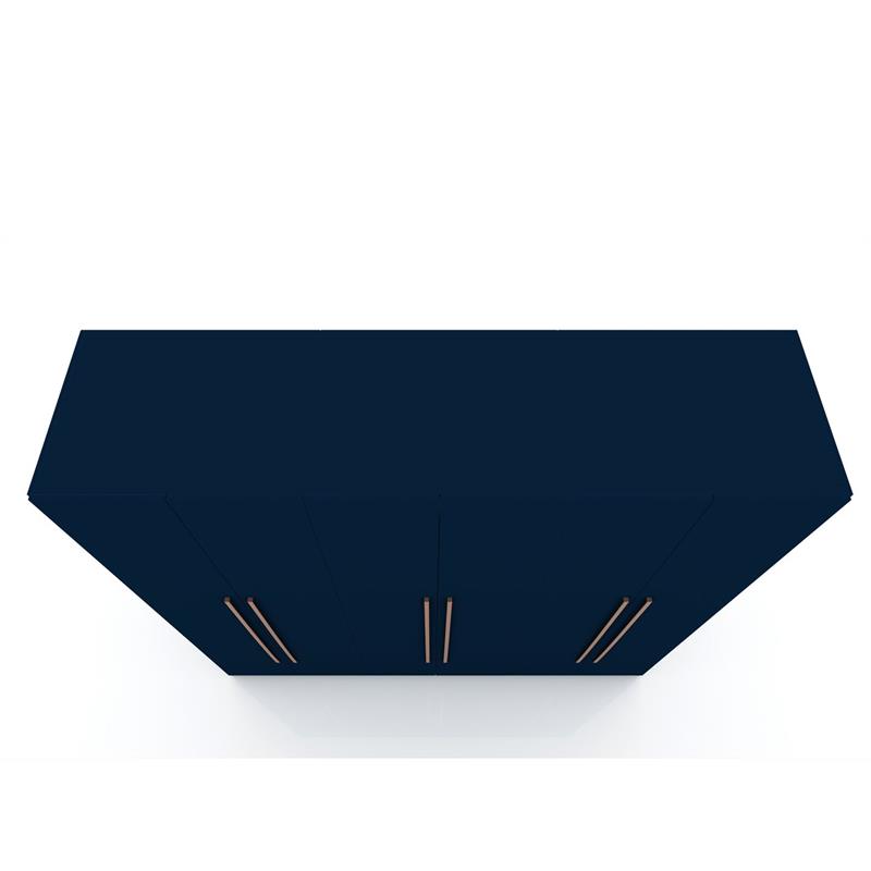 Eden Home Contemporary Wood Wardrobe Armoire Closet in Tatiana Midnight Blue