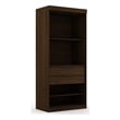 Eden Home 4-Cubby Contemporary Wood Open Sectional Closet in Brown