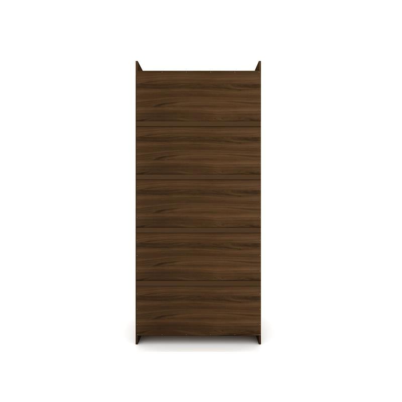 Eden Home 4-Cubby Contemporary Wood Open Sectional Closet in Brown