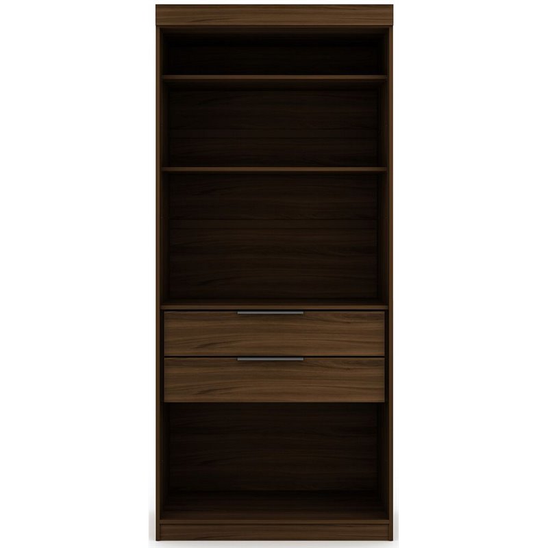 Eden Home 4-Cubby Contemporary Wood Open Sectional Closet in Brown