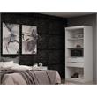 Eden Home Contemporary Wood Open Sectional Closet with Adjustable Shelf in White