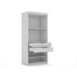 Eden Home Contemporary Wood Open Sectional Closet with Adjustable Shelf in White