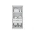 Eden Home Contemporary Wood Open Sectional Closet with Adjustable Shelf in White