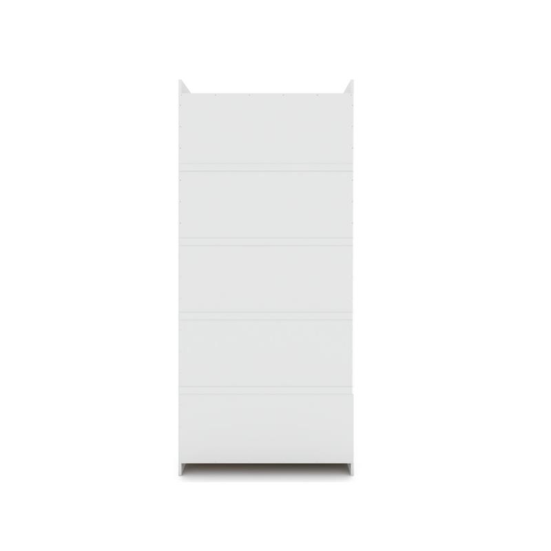 Eden Home Contemporary Wood Open Sectional Closet with Adjustable Shelf in White