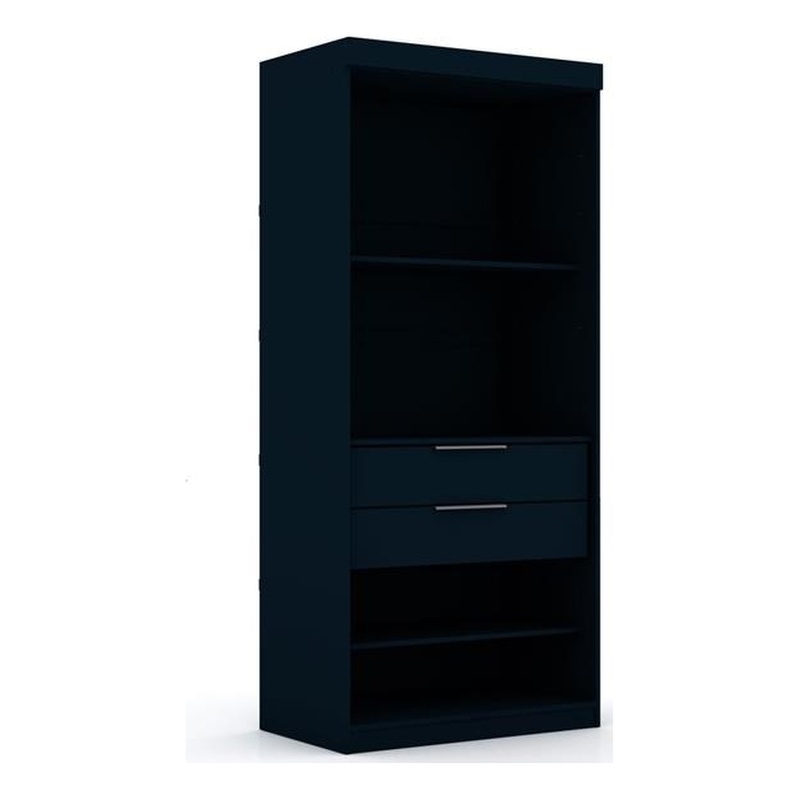 Eden Home Contemporary Wood Open Sectional Closet in Midnight Blue