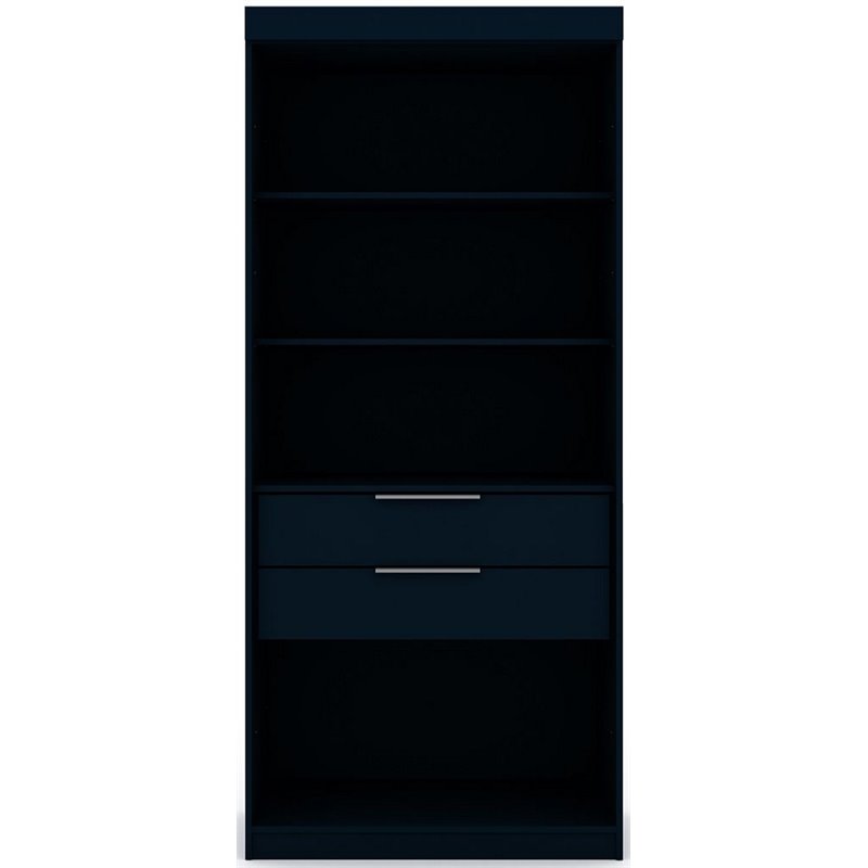 Eden Home Contemporary Wood Open Sectional Closet in Midnight Blue