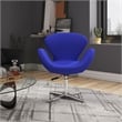 Eden Home Contemporary Fabric Accent Chair with 4 Spider Legs in Blue