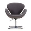 Eden Home Contemporary Fabric & Metal Accent Chair in Gray/Chrome