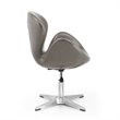 Eden Home Contemporary Faux Leather Accent Chair w/ 4 Spider Legs in Pebble