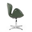 Eden Home Height Adjustable Faux Leather & Metal Chair in Forest Green/Chrome