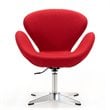 Eden Home Contemporary Fabric Accent Chair with 4 Spider Legs in Red