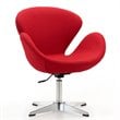 Eden Home Contemporary Fabric Accent Chair with 4 Spider Legs in Red