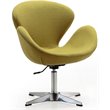 Eden Home Contemporary Fabric Accent Chair with 4 Spider Legs in Green