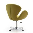 Eden Home Modern Fabric Accent Chair with 4 Spider Legs in Green (Set of 2)