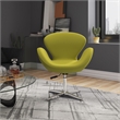 Eden Home Modern Fabric Accent Chair with 4 Spider Legs in Green (Set of 2)