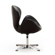 Eden Home Adjustable Height Faux Leather Accent Chair in Black (Set of 2)