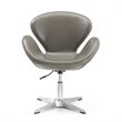 Eden Home Modern Faux Leather Accent Chair w/ 4 Spider Legs in Pebble (Set of 2)