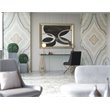 Eden Home Modern Metal and Glass Desk in Brushed Brass Finish