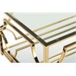 Eden Home Modern Rectangular Coffee Table in Polish Gold Finish