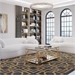 Eden Home Modern Rectangular Coffee Table in Polish Gold Finish