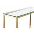 Eden Home Modern Metal Console Table in High Polish Gold Finish