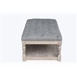 Eden Home Farmhouse Rectangular Coffee Table in Frost Gray Finish