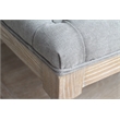 Eden Home Farmhouse Solid Wood and Fabric Bench in Frost Gray Finish