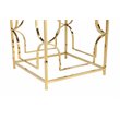 Eden Home Modern Round Metal Dining Table in High Polish Gold Finish