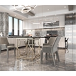Eden Home Modern Round Metal Dining Table in High Polish Gold Finish