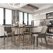 Eden Home Modern Round Metal Dining Table in High Polish Gold Finish