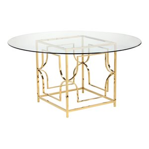 eden home modern round modern metal dining table