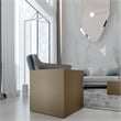 Eden Home Modern Large Square Metal Side Table in Brushed Brass Finish