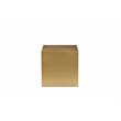 Eden Home Modern Small Square Metal Side Table in Brushed Brass Finish