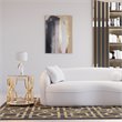 Eden Home Modern Round Metal-Glass Side Table in High Polish Gold Finish