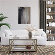 Eden Home Modern Square Metal-Glass Coffee Table in Brushed Brass Finish