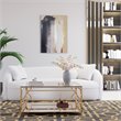 Eden Home Modern Square Metal and Glass Coffee Table in Polish Gold Finish