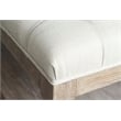 Eden Home Farmhouse Rectangular Fabric and Wood Coffee Table in White Finish