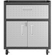 Eden Home Modern 1-Drawer Metal Mobile Garage Cabinet in Gray