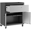 Eden Home Modern 1-Drawer Metal Mobile Garage Cabinet in Gray