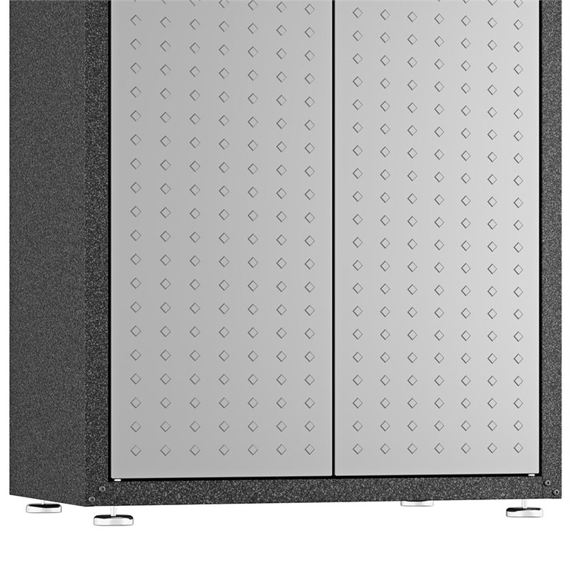 Eden Home Contemporary 2-Door Metal Garage Cabinet in Gray Finish
