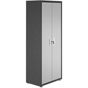 Eden Home Contemporary 2-Door Metal Garage Cabinet in Gray Finish