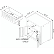 Eden Home Contemporary Wood/Metal Mobile Garage Cabinet in White