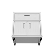 Eden Home Contemporary Wood/Metal Mobile Garage Cabinet in White