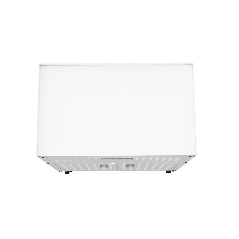 Eden Home Contemporary Wood/Metal Mobile Garage Cabinet in White