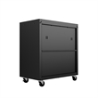 Eden Home Modern Metal Mobile Garage Chest with Drawers in Charcoal