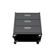 Eden Home Modern Metal Mobile Garage Chest with Drawers in Charcoal