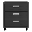 Eden Home Modern Metal Mobile Garage Chest with Drawers in Charcoal