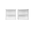 Eden Home Modern Metal Floating Garage Cabinets in White (Set of 2)